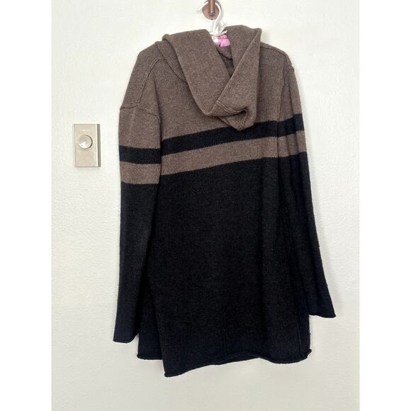 Vince Open Front Hooded Knit Sweater Sz M Wool Alpaca Cashmere with Pockets - Picture 5 of 6
